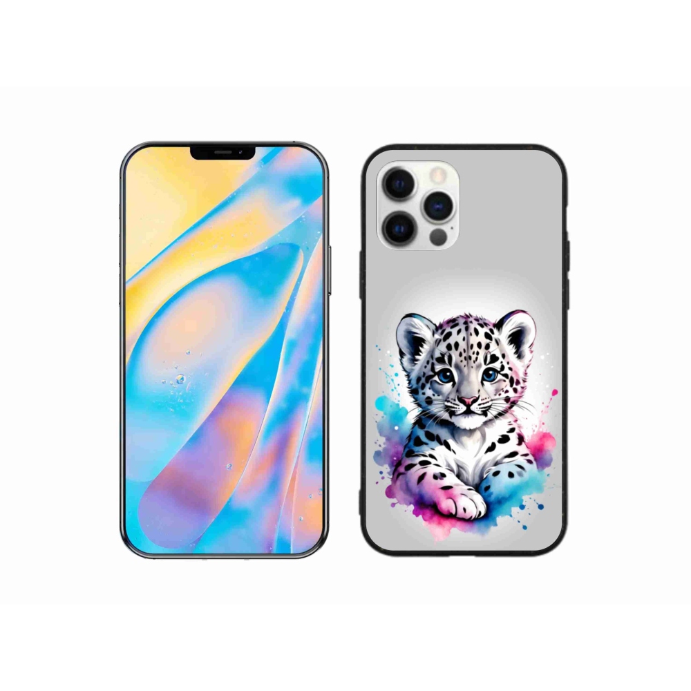 Gélový kryt mmCase na iPhone 12 - leopardej mláďa