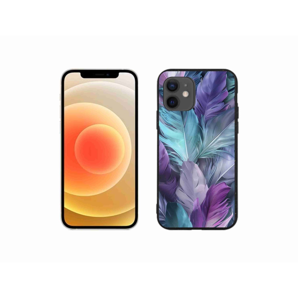 Gélový kryt mmCase na iPhone 12 Mini - farebné perie 2