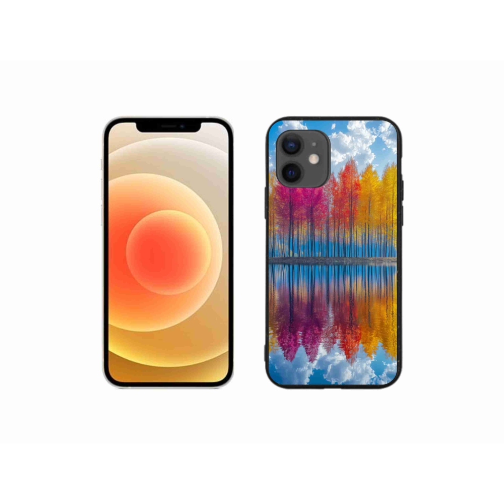 Gélový kryt mmCase na iPhone 12 Mini - farebné stromy