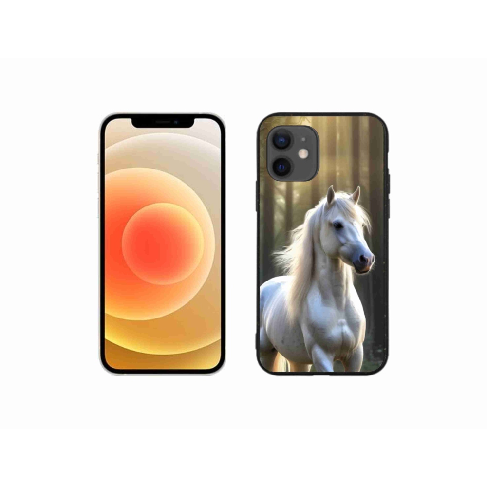 Gélový kryt mmCase na iPhone 12 Mini - biely kôň 3