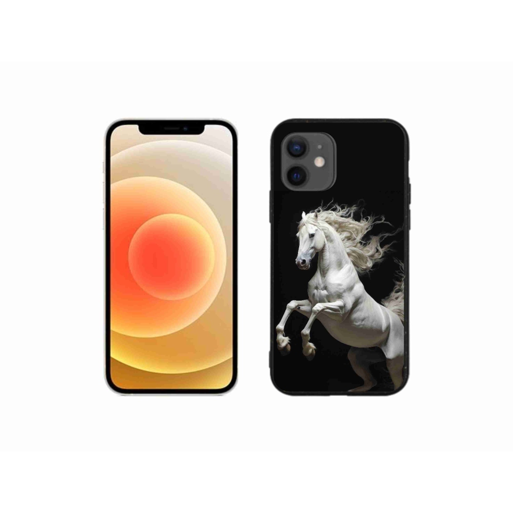 Gélový kryt mmCase na iPhone 12 Mini - biely kôň 4
