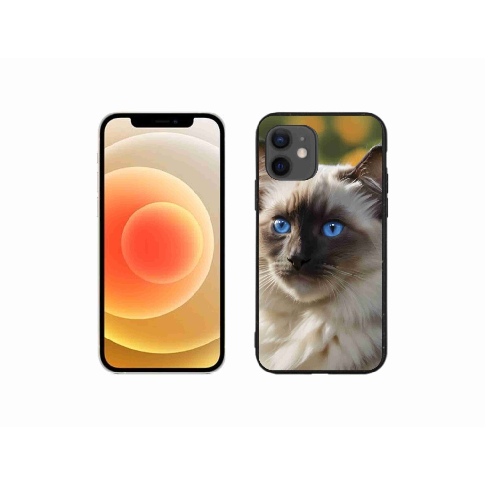 Gélový kryt mmCase na iPhone 12 Mini - biely ragdoll
