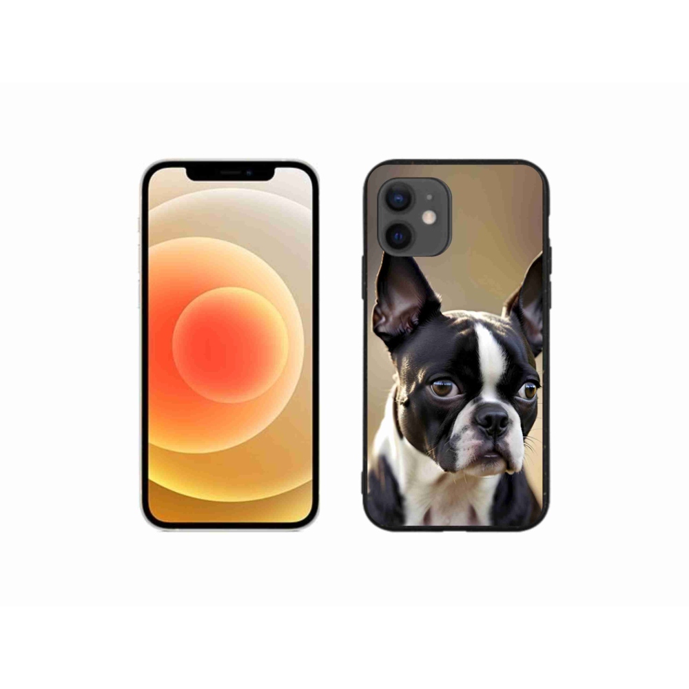 Gélový kryt mmCase na iPhone 12 Mini - bostonský teriér