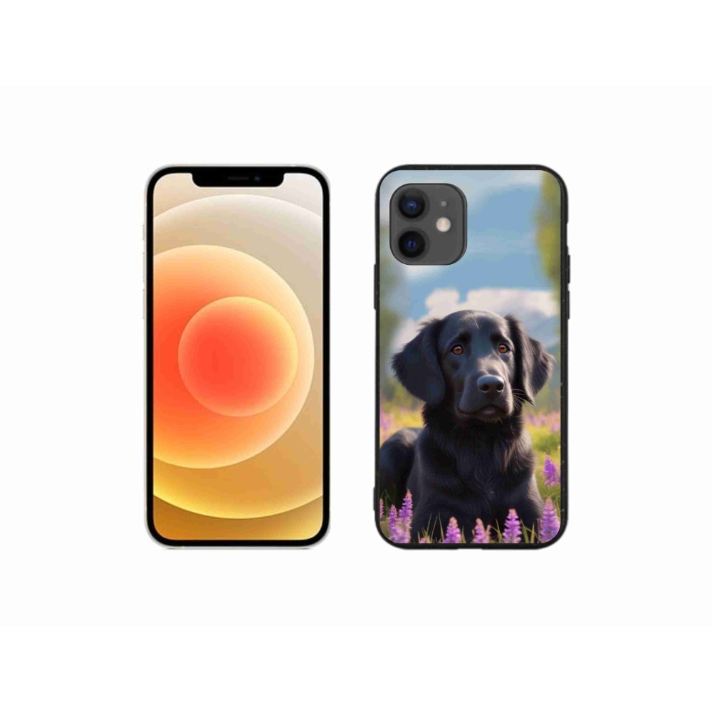 Gélový kryt mmCase na iPhone 12 Mini - elegantný čierny retriever