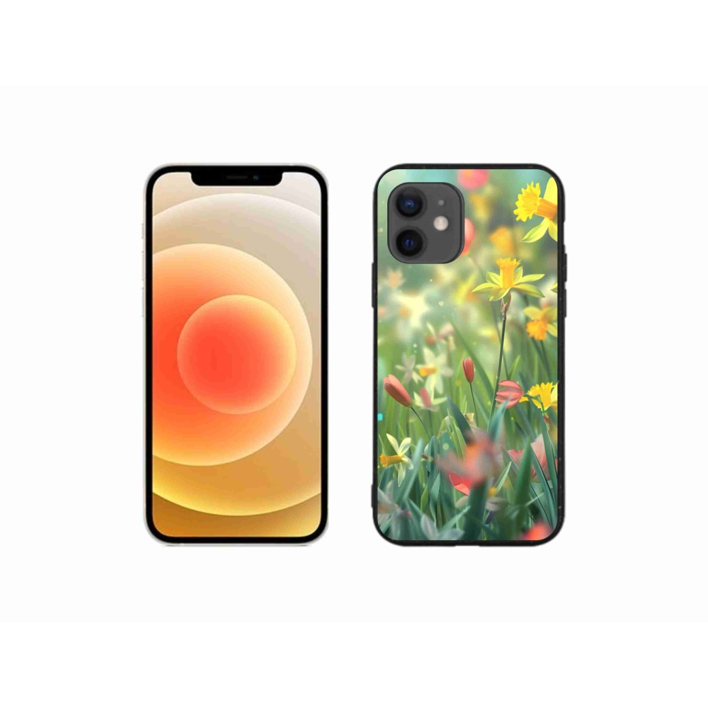 Gélový kryt mmCase na iPhone 12 Mini - jarné kvety