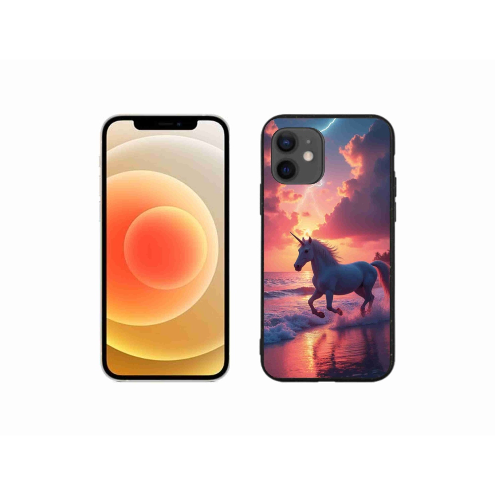 Gélový kryt mmCase na iPhone 12 Mini - jednorožec na pláži