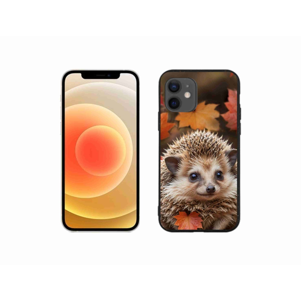 Gélový kryt mmCase na iPhone 12 Mini - ježko v lístia