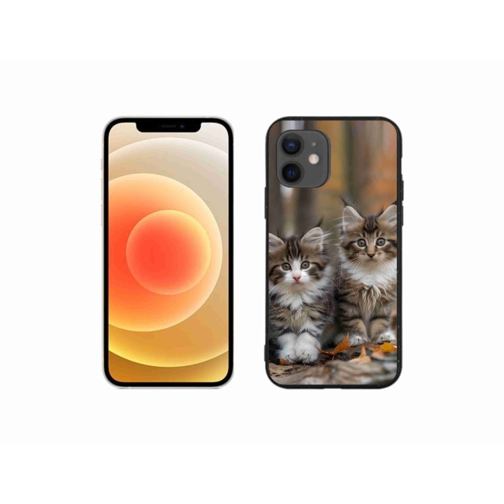 Gélový kryt mmCase na iPhone 12 Mini - mačacie duo 3