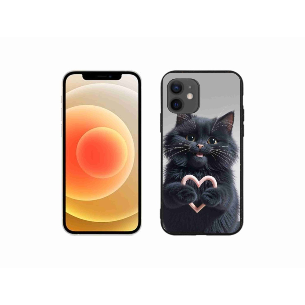 Gélový kryt mmCase na iPhone 12 Mini - mačacia láska 3