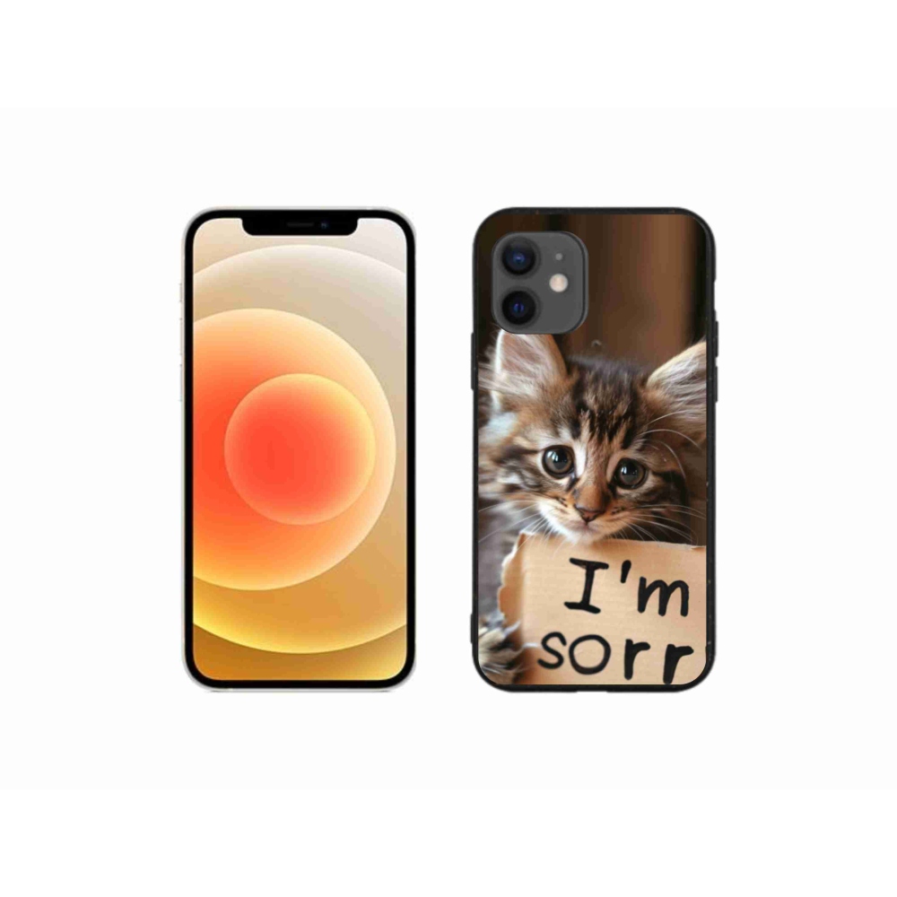 Gélový kryt mmCase na iPhone 12 Mini - mačacie ospravedlnenie