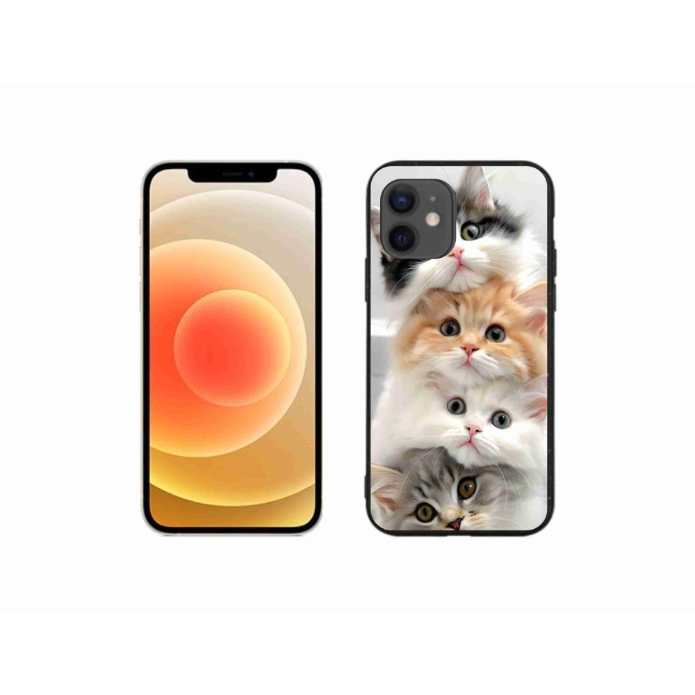 Gélový kryt mmCase na iPhone 12 Mini - mačacia partia