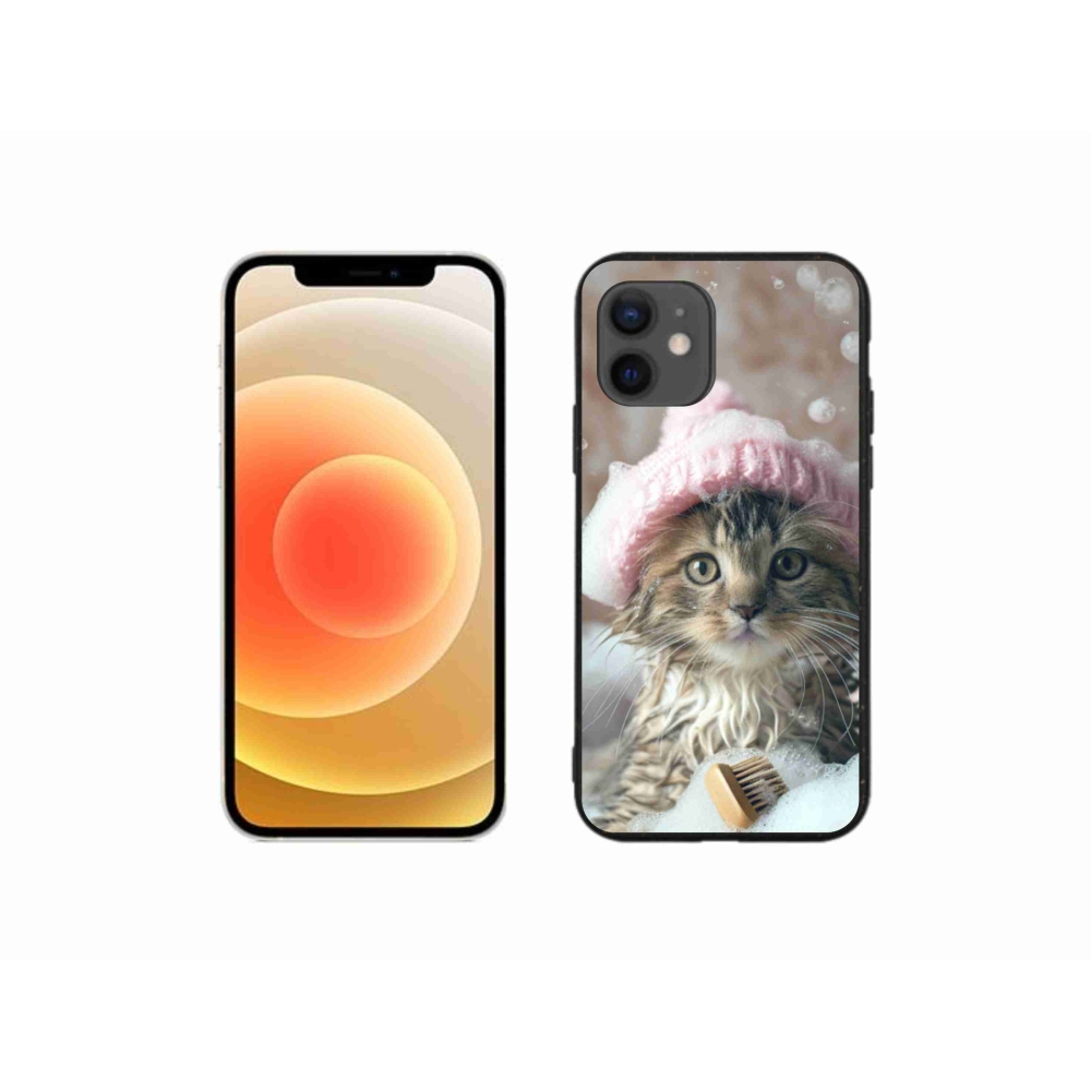 Gélový kryt mmCase na iPhone 12 Mini - mačiatko a kúpeľ