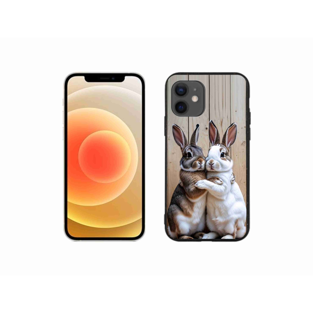 Gélový kryt mmCase na iPhone 12 Mini - králičie pár