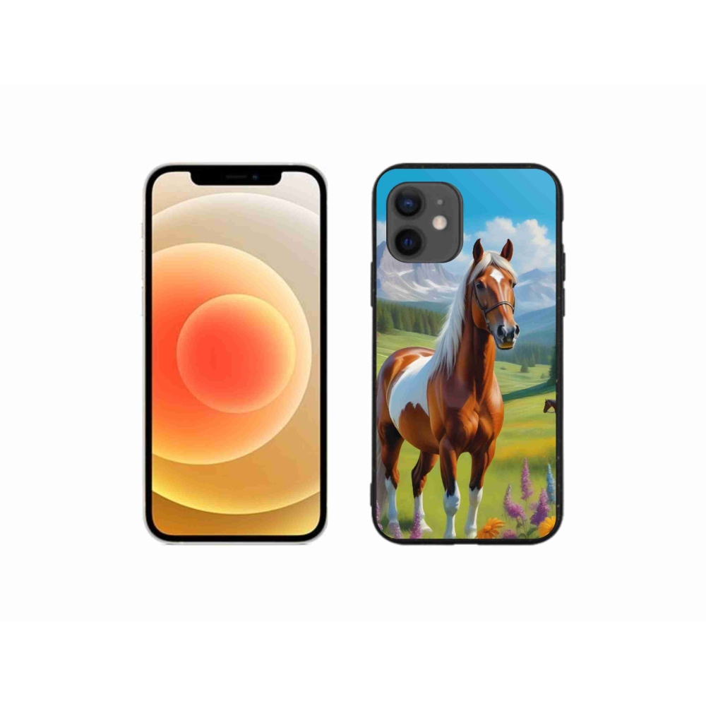 Gélový kryt mmCase na iPhone 12 Mini - kôň na lúke