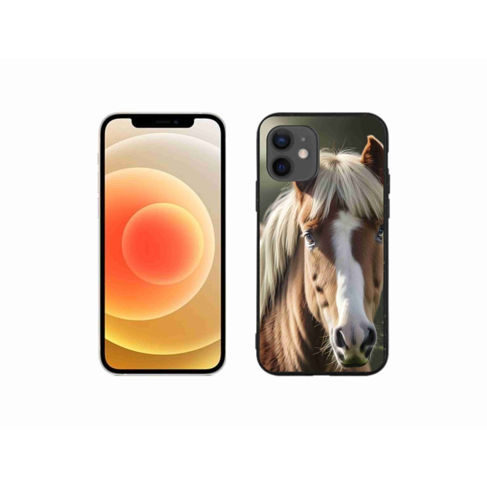 Gélový kryt mmCase na iPhone 12 Mini - kôň so svetlou hrivou