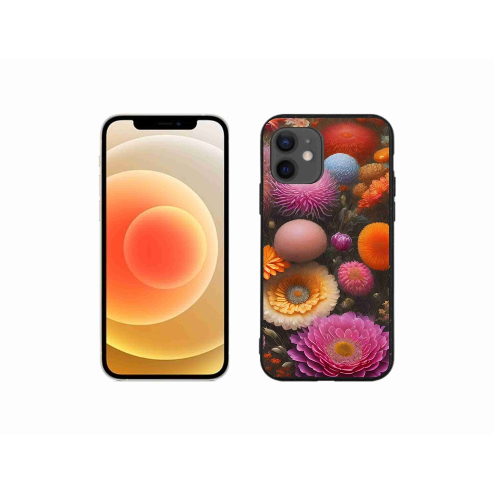 Gélový kryt mmCase na iPhone 12 Mini - kvetinová kompozícia