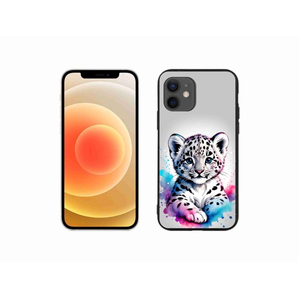 Gélový kryt mmCase na iPhone 12 Mini - leopardej mláďa