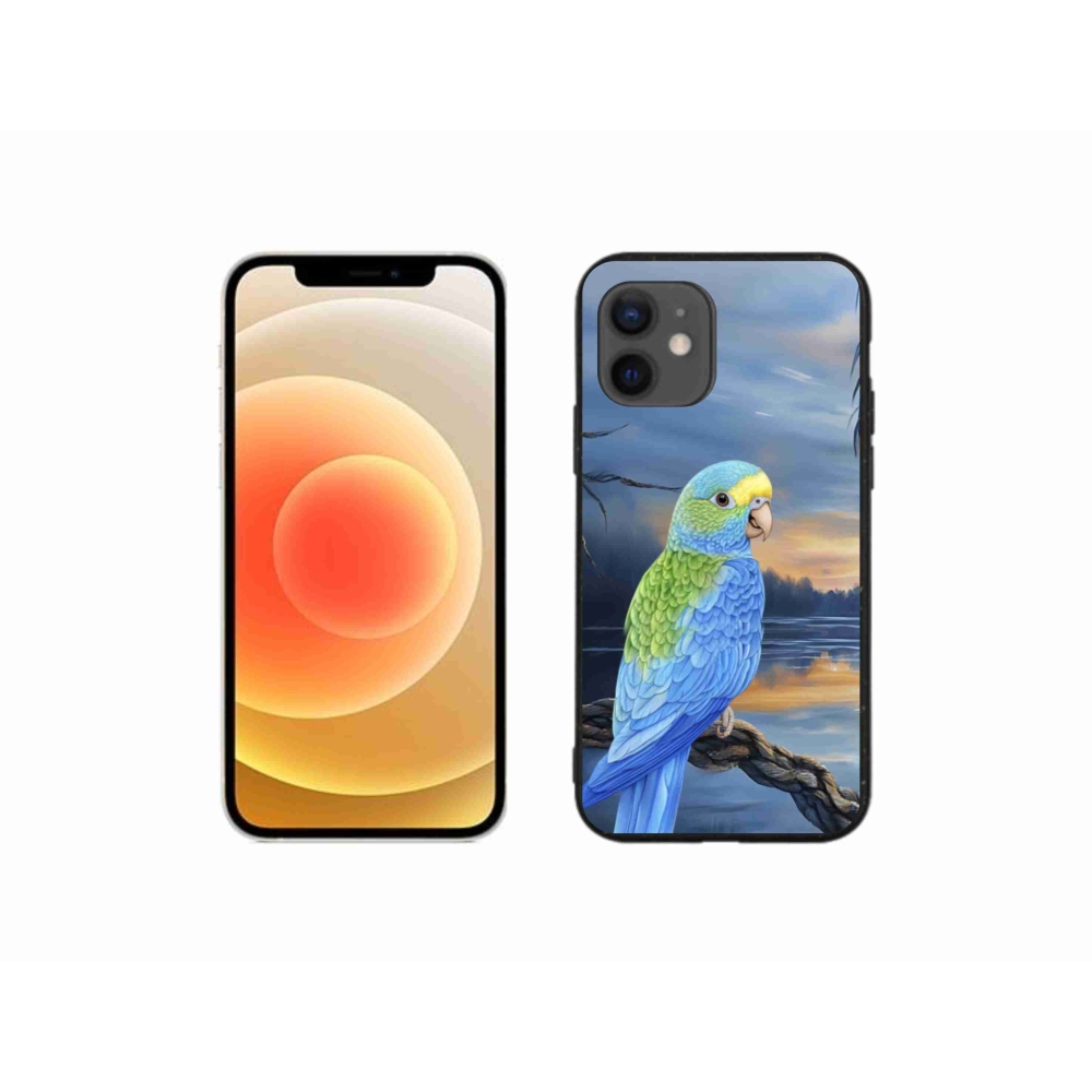 Gélový kryt mmCase na iPhone 12 Mini - modrý papagáj