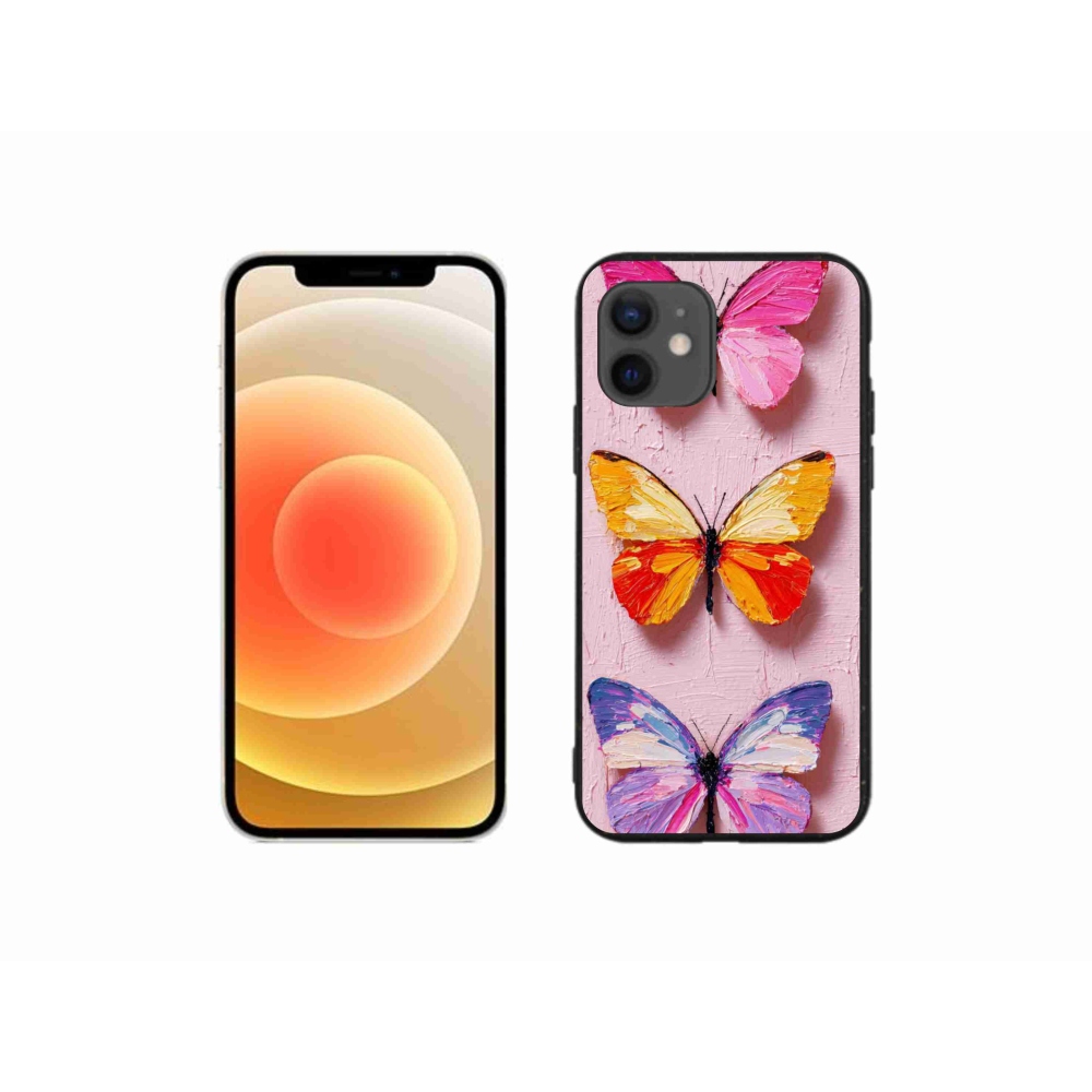 Gélový kryt mmCase na iPhone 12 Mini - motýlia trojica