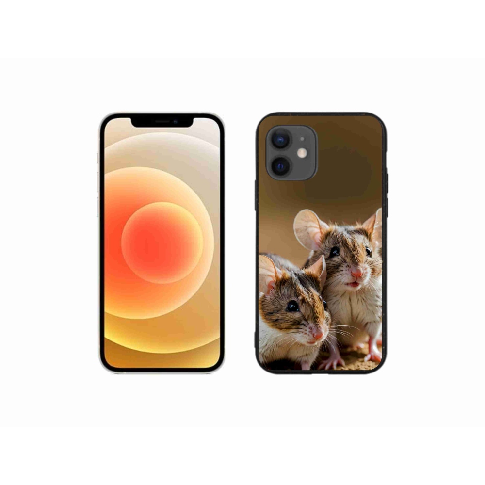 Gélový kryt mmCase na iPhone 12 Mini - myší duo