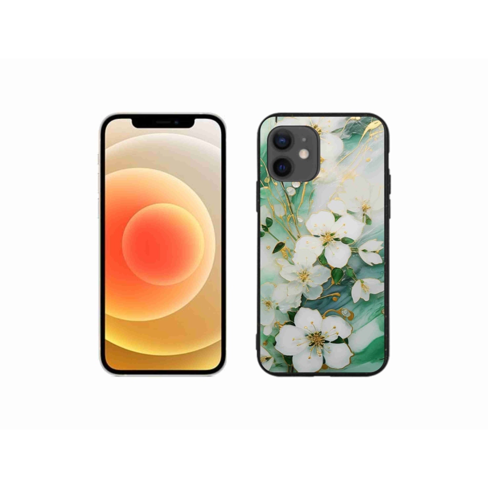 Gélový kryt mmCase na iPhone 12 Mini - nežné kvety