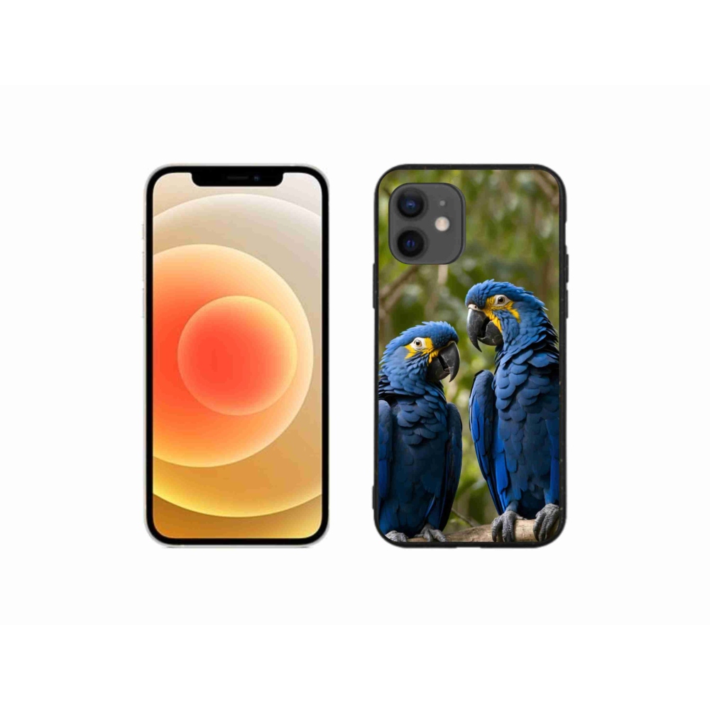 Gélový kryt mmCase na iPhone 12 Mini - papagájové duo