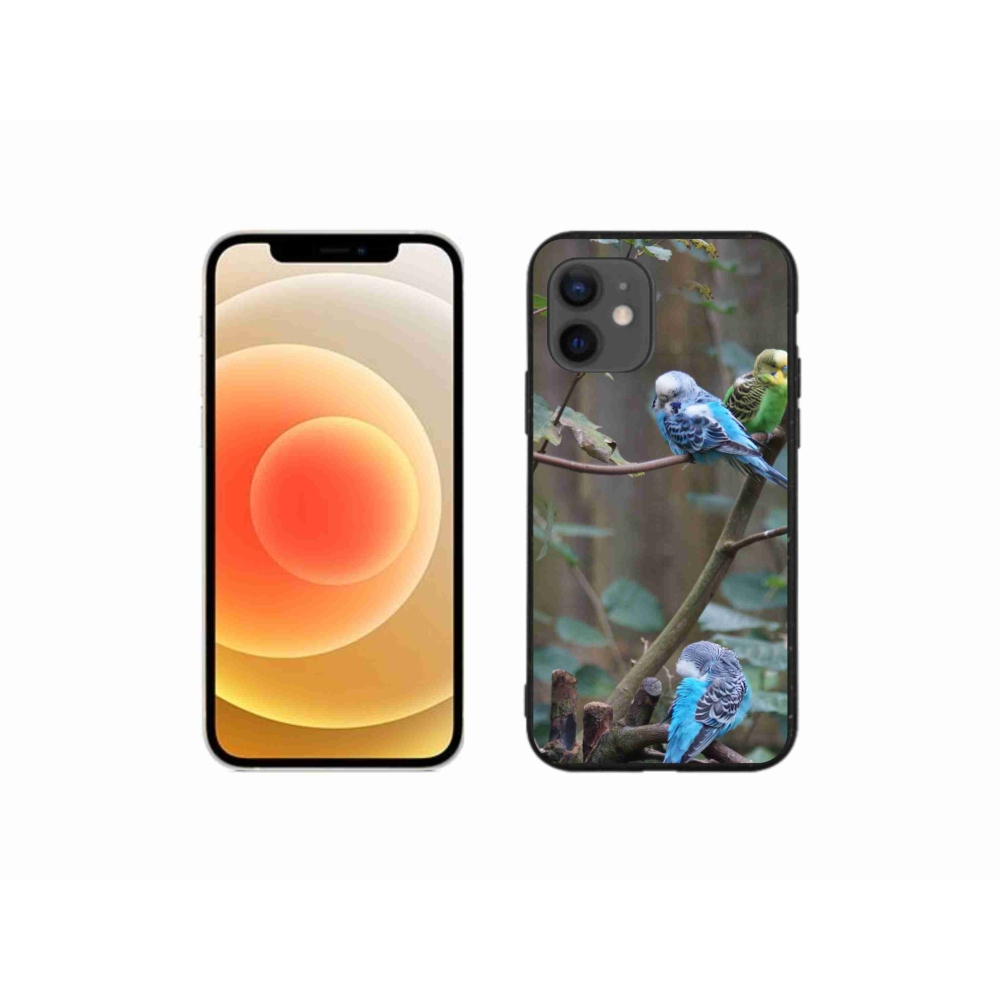 Gélový kryt mmCase na iPhone 12 Mini - papagáje na vetve