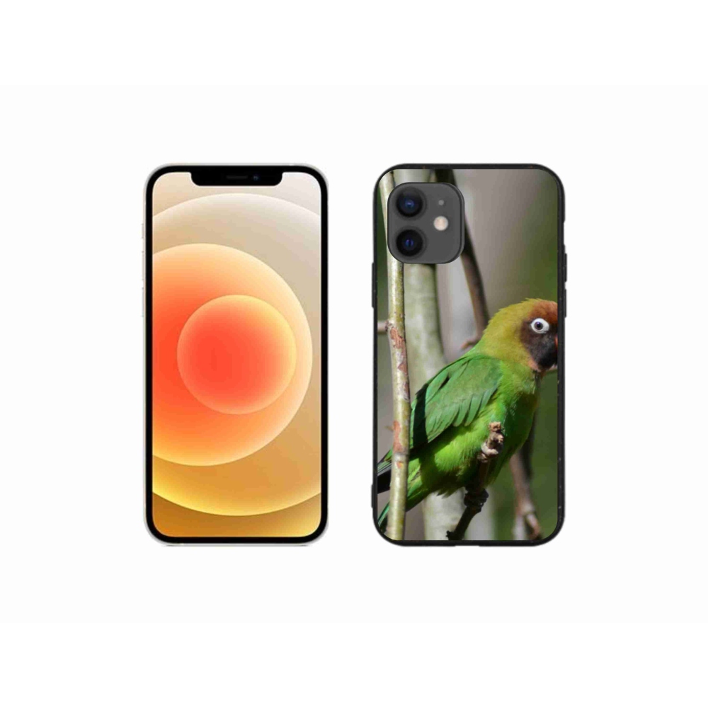 Gélový kryt mmCase na iPhone 12 Mini - papagáj agapornis