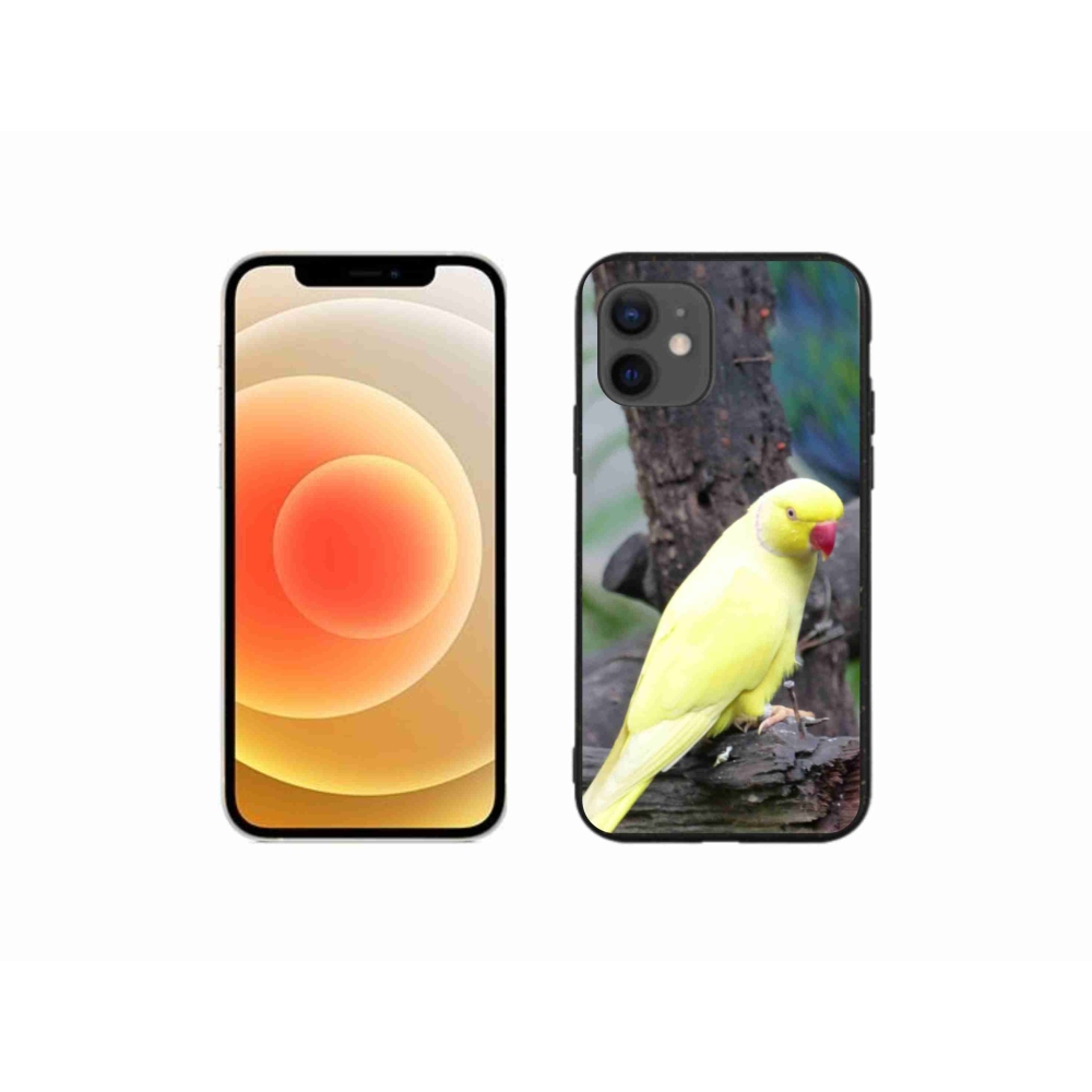 Gélový kryt mmCase na iPhone 12 Mini - papagáj alexander žltý