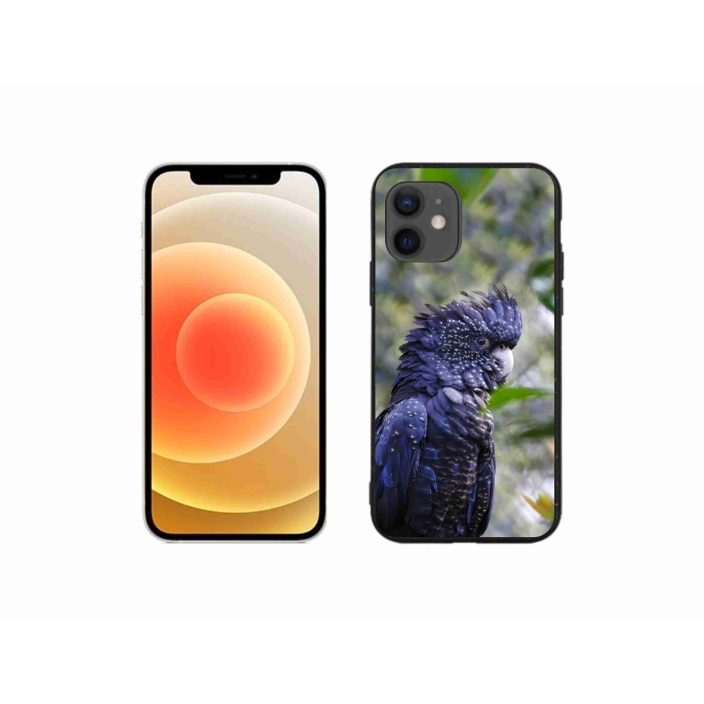 Gélový kryt mmCase na iPhone 12 Mini - papagáj kakadu čierny