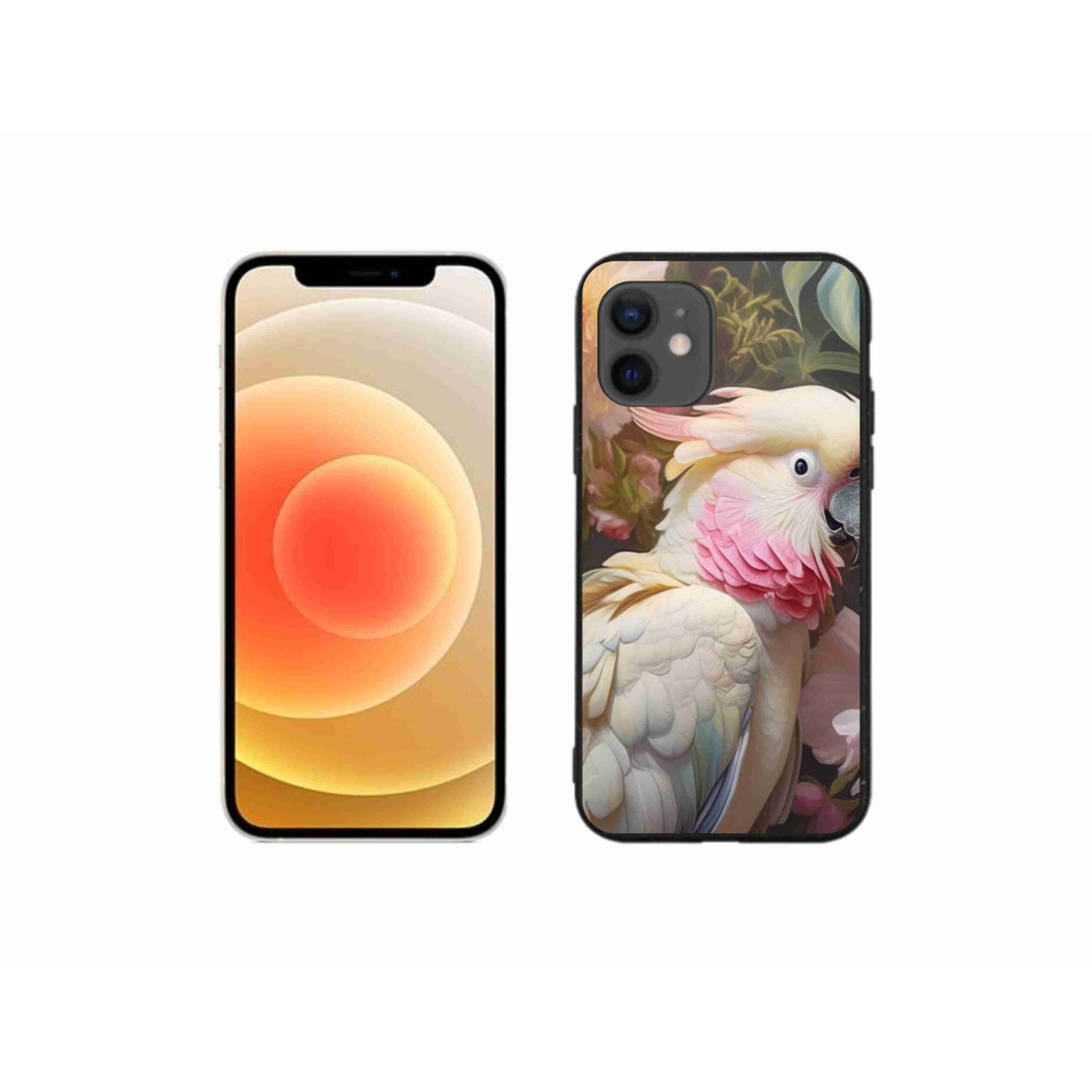 Gélový kryt mmCase na iPhone 12 Mini - papagáj kakadu ružový 2
