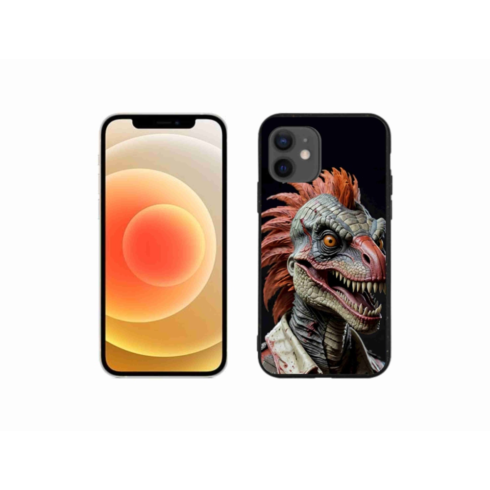 Gélový kryt mmCase na iPhone 12 Mini - punk dinosaurus