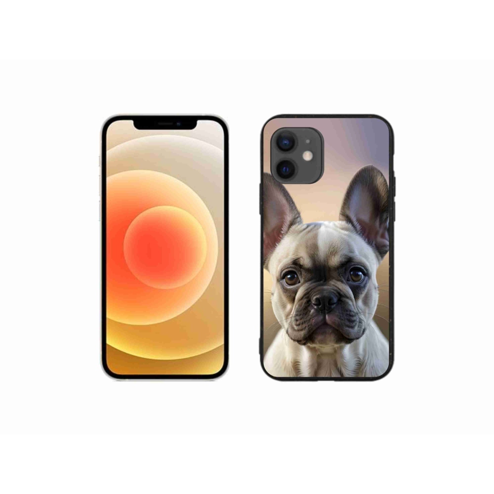 Gélový kryt mmCase na iPhone 12 Mini - roztomilý francúzsky buldoček