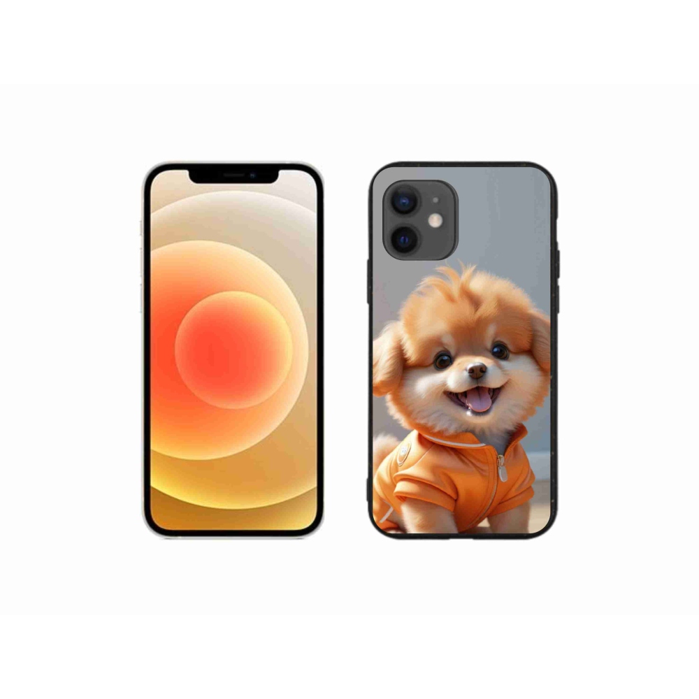 Gélový kryt mmCase na iPhone 12 Mini - roztomilý pomeranian v mikine
