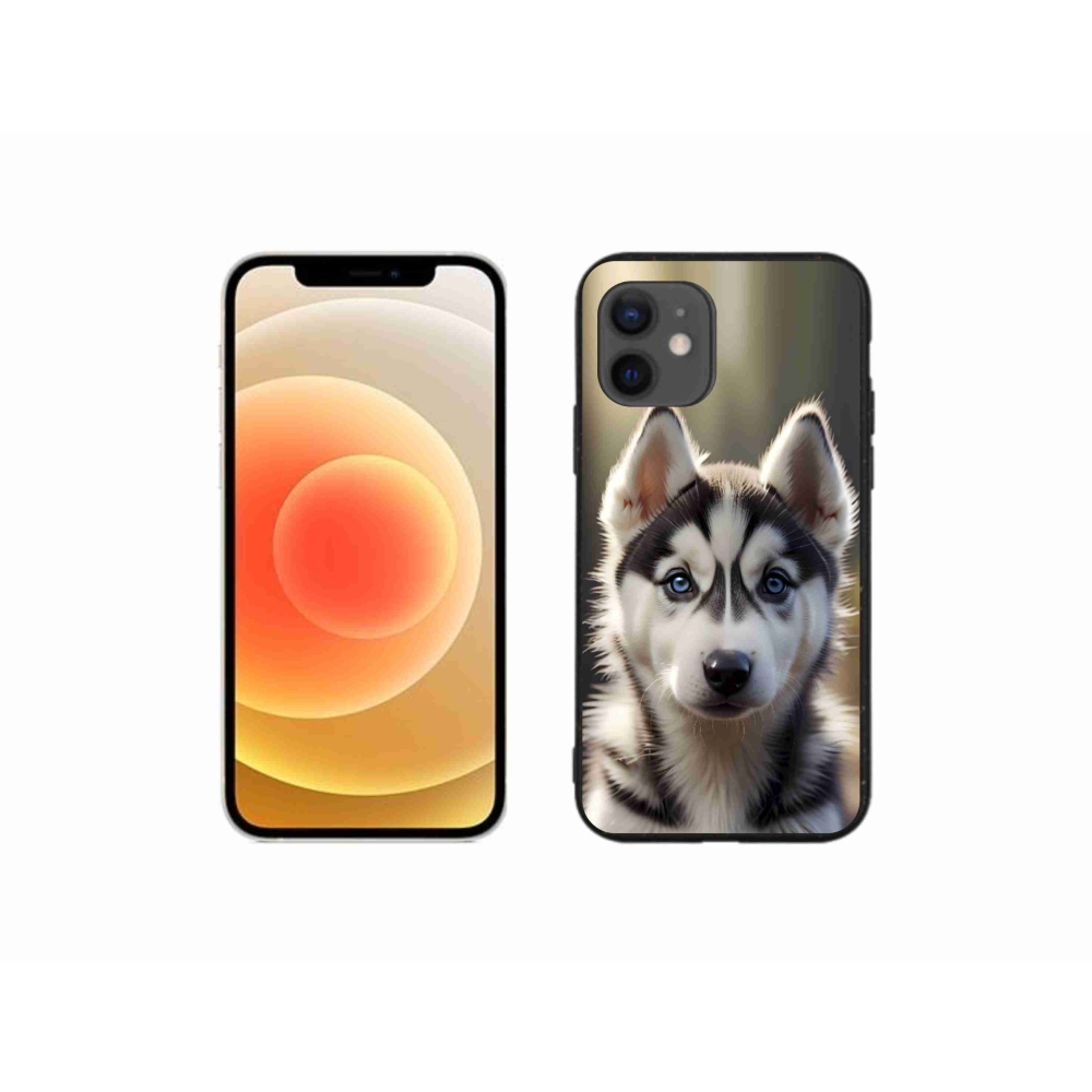 Gélový kryt mmCase na iPhone 12 Mini - roztomilý sibírsky husky