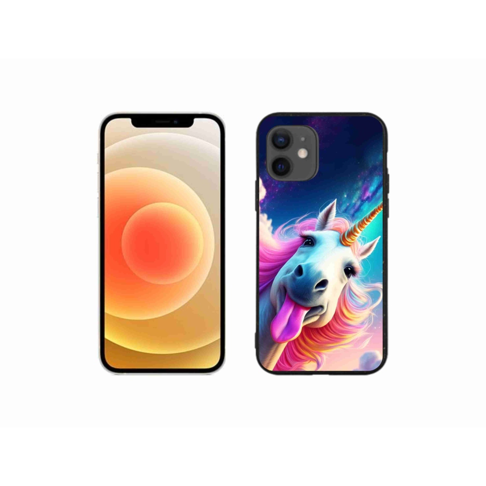 Gélový kryt mmCase na iPhone 12 Mini - šialený jednorožec