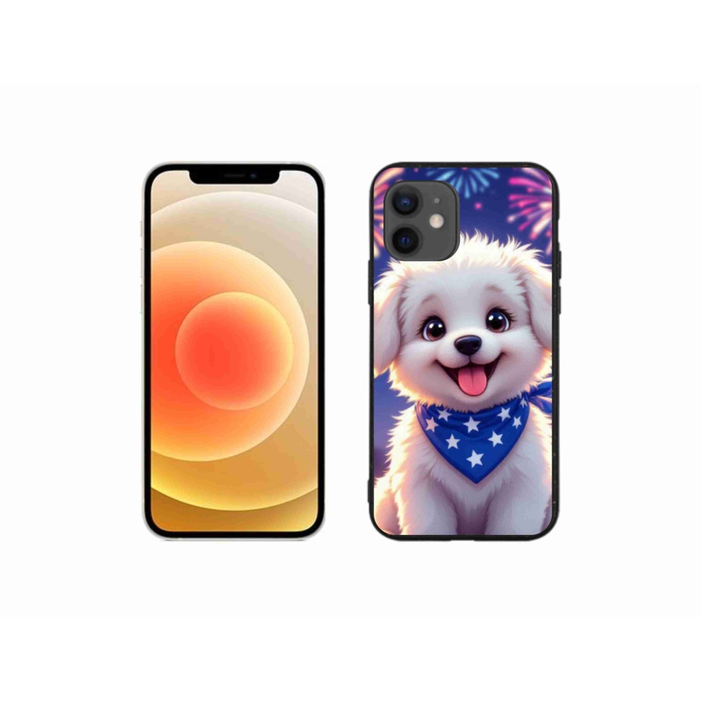 Gélový kryt mmCase na iPhone 12 Mini - slávnostné šteňa