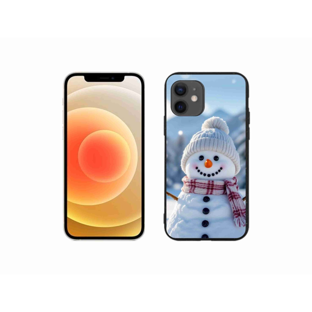 Gélový kryt mmCase na iPhone 12 Mini - snehuliak 3