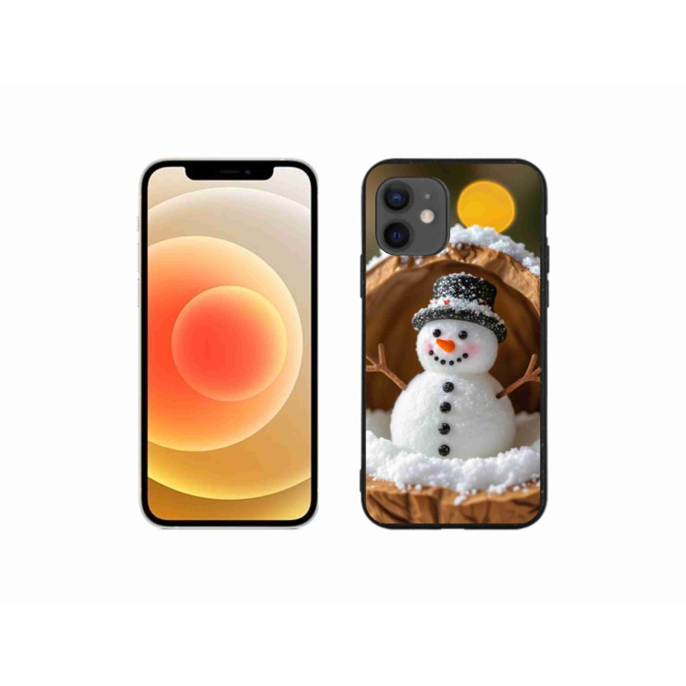 Gélový kryt mmCase na iPhone 12 Mini - snehuliak 4