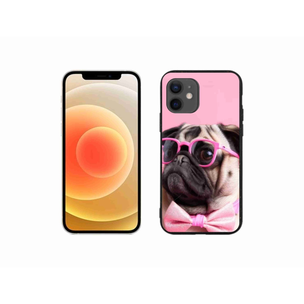 Gélový kryt mmCase na iPhone 12 Mini - štýlový mops