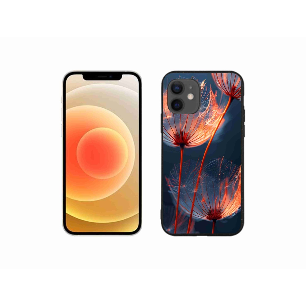 Gélový kryt mmCase na iPhone 12 Mini - svetielkujúce páperie