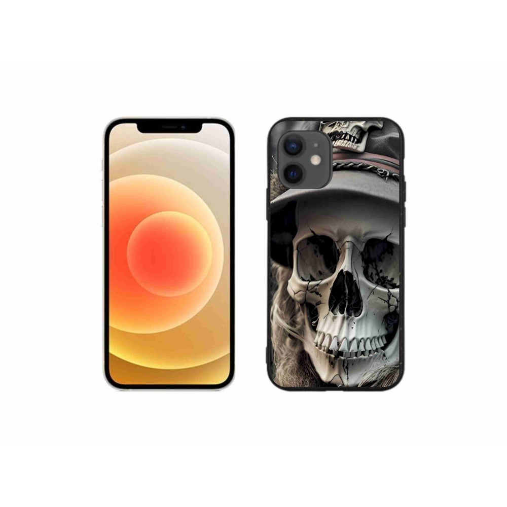 Gélový kryt mmCase na iPhone 12 Mini - temná lebka