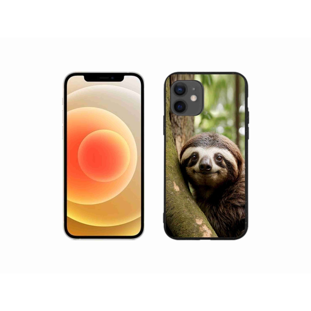 Gélový kryt mmCase na iPhone 12 Mini - usmievavý leňochod