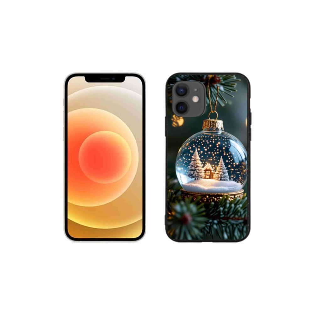 Gélový kryt mmCase na iPhone 12 Mini - vianočné gule 2