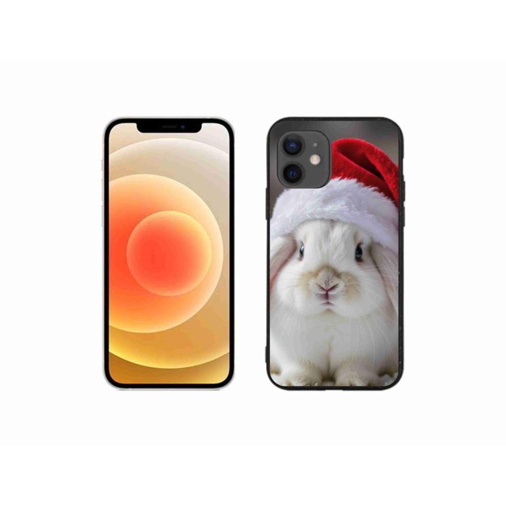 Gélový kryt mmCase na iPhone 12 Mini - vianočný králik