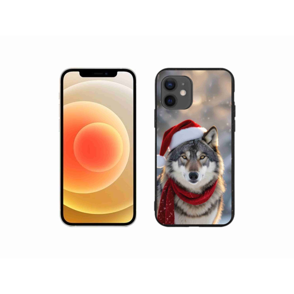 Gélový kryt mmCase na iPhone 12 Mini - vianočný vlk