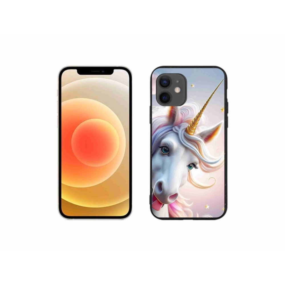 Gélový kryt mmCase na iPhone 12 Mini - veselý jednorožec