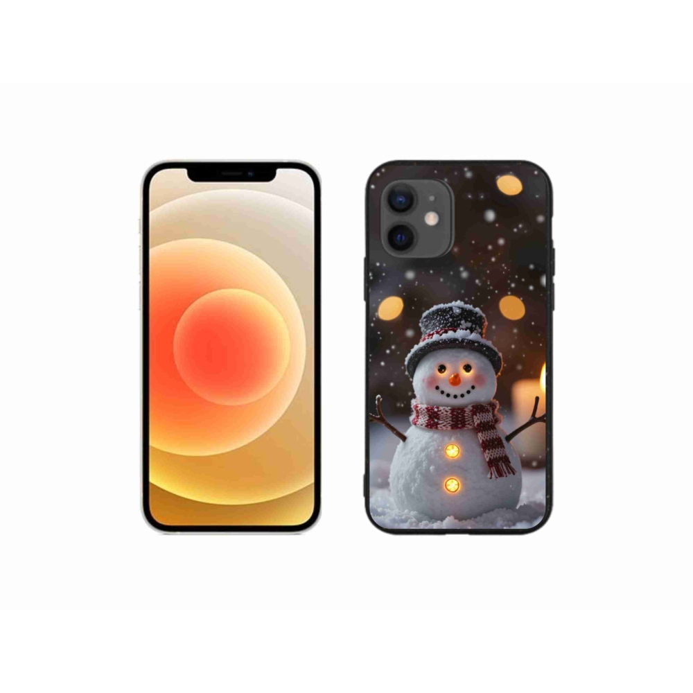 Gélový kryt mmCase na iPhone 12 Mini - veselý snehuliak