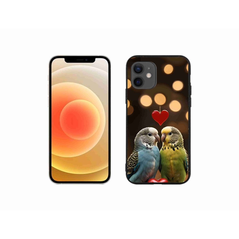 Gélový kryt mmCase na iPhone 12 Mini - zamilovaní papagáje
