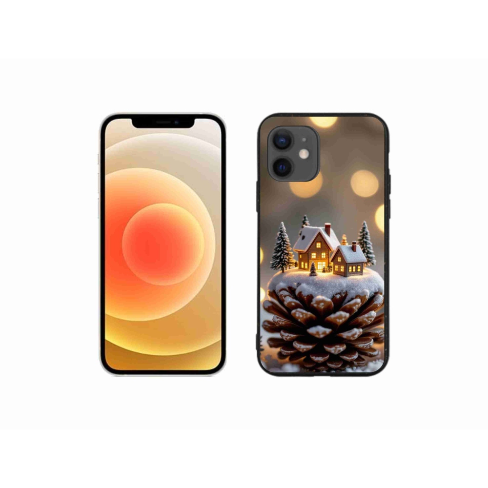 Gélový kryt mmCase na iPhone 12 Mini - zimná dedinka